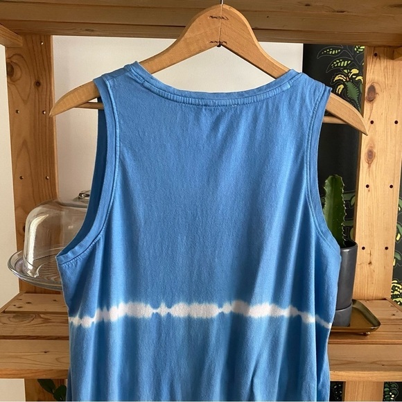 Vineyard Vines Blue White Tie Dye Knit Whale Midi Maxi Dress - Picture 9 of 15